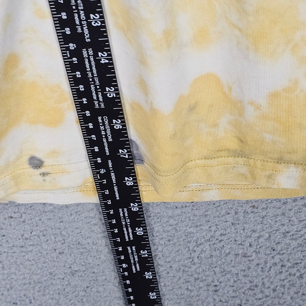 Nike T-Shirt Mens Large Yellow Tie Dye Sportswear Embroidered Swoosh Relaxed Fit - Picture 5 of 12